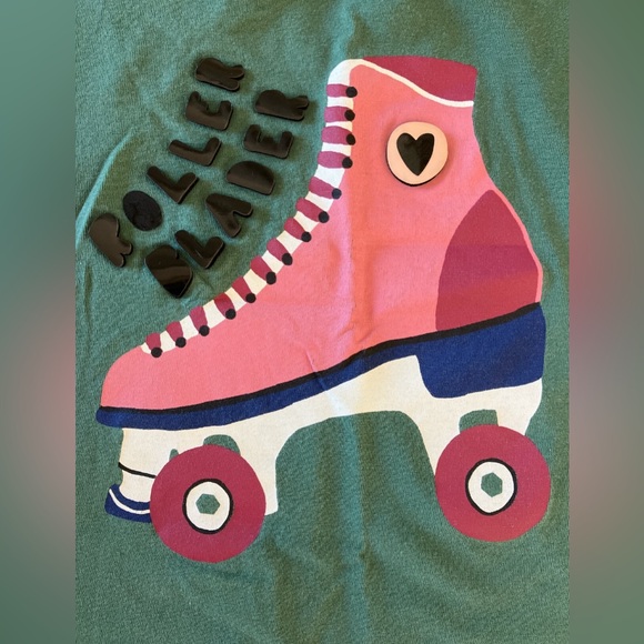 Zara Roller Skate “Roller Blade” Green Long Sleeve - Picture 4 of 6
